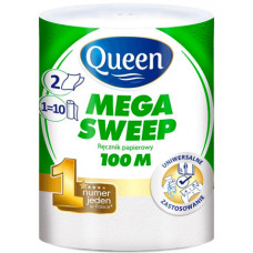 Паперові рушники Queen Mega Sweep двошарові 100 м